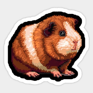 Pixelated Guinea Pig Artistry Sticker